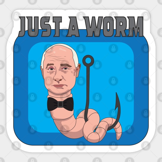 Just a worm Sticker by GilbertoMS